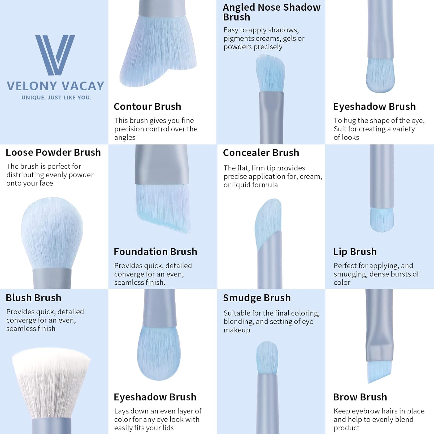 Travel Makeup Brushes Set