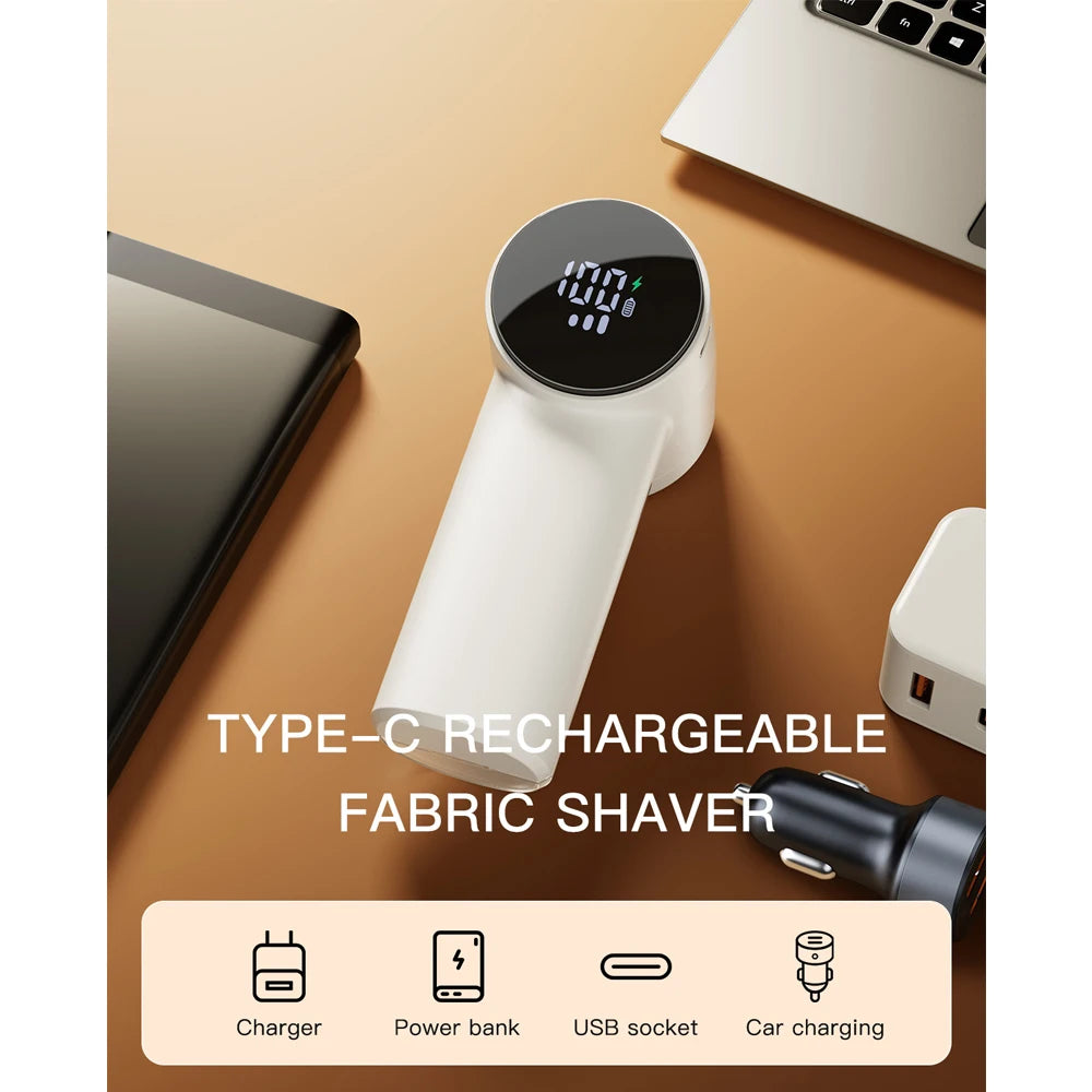 Coldsky Fabric Shaver Lint Remover 3 Speeds Rechargeable Electric Portable Sweater to Remove Pilling for Clothes Couch Blanket