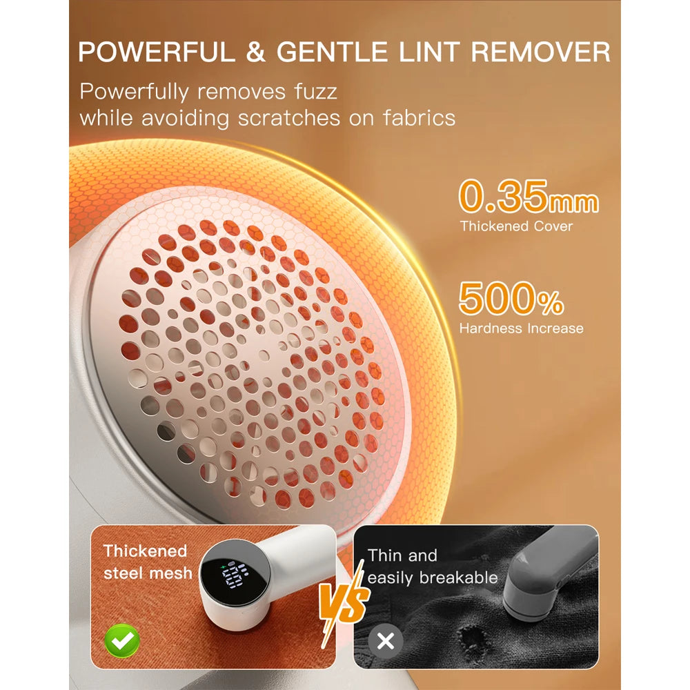 Coldsky Fabric Shaver Lint Remover 3 Speeds Rechargeable Electric Portable Sweater to Remove Pilling for Clothes Couch Blanket