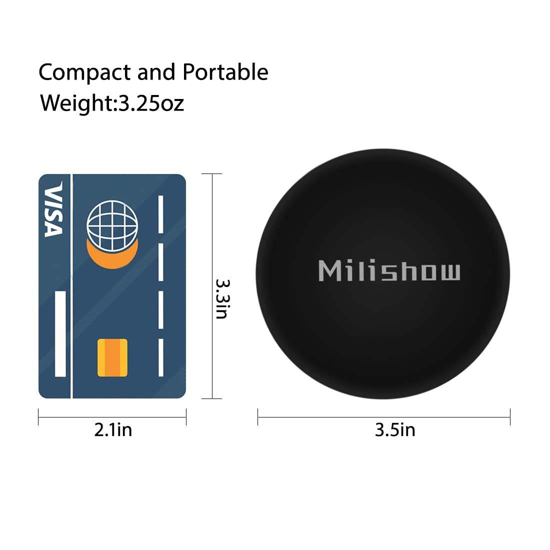 Compact Mirror with LED Light