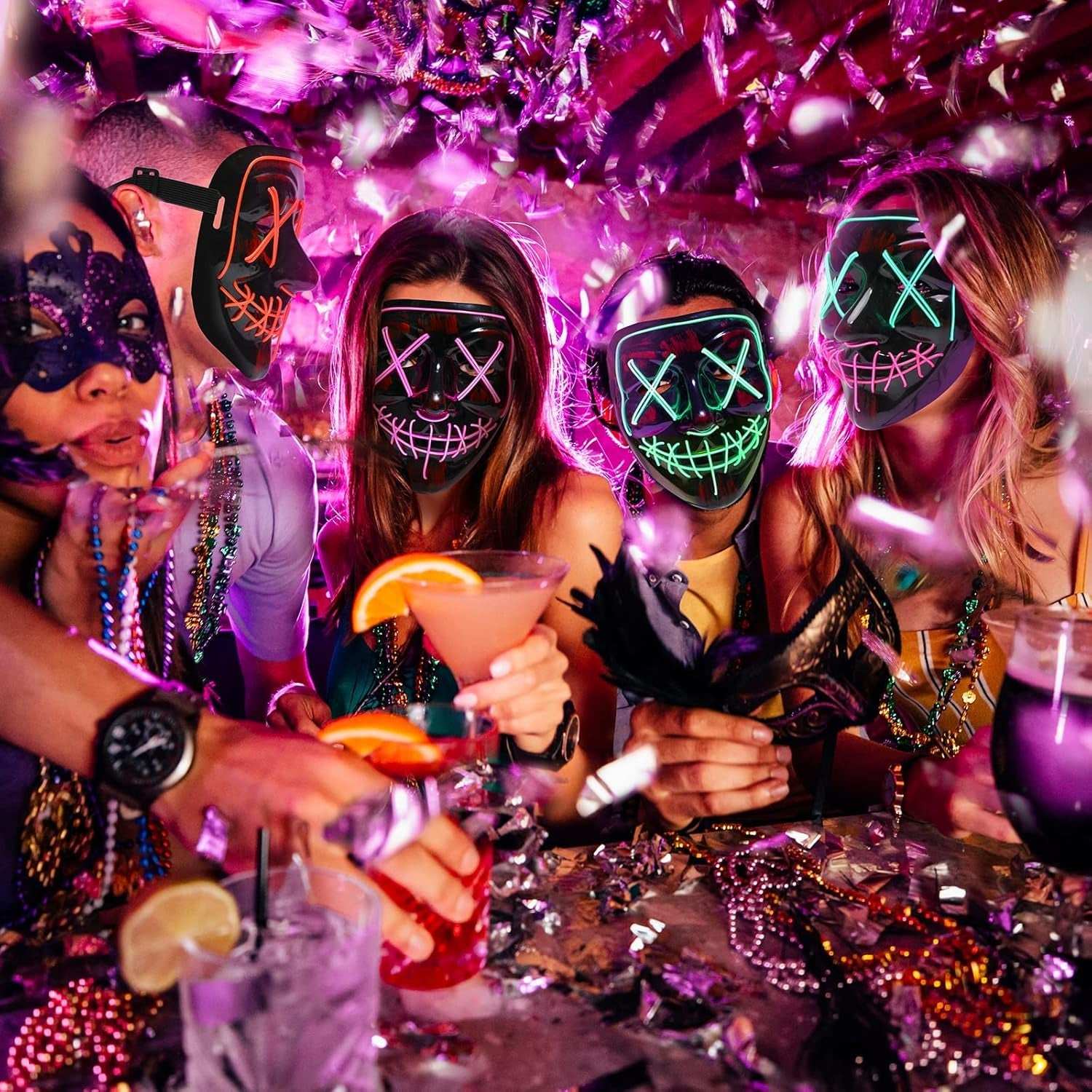 Creepy LED Halloween Mask