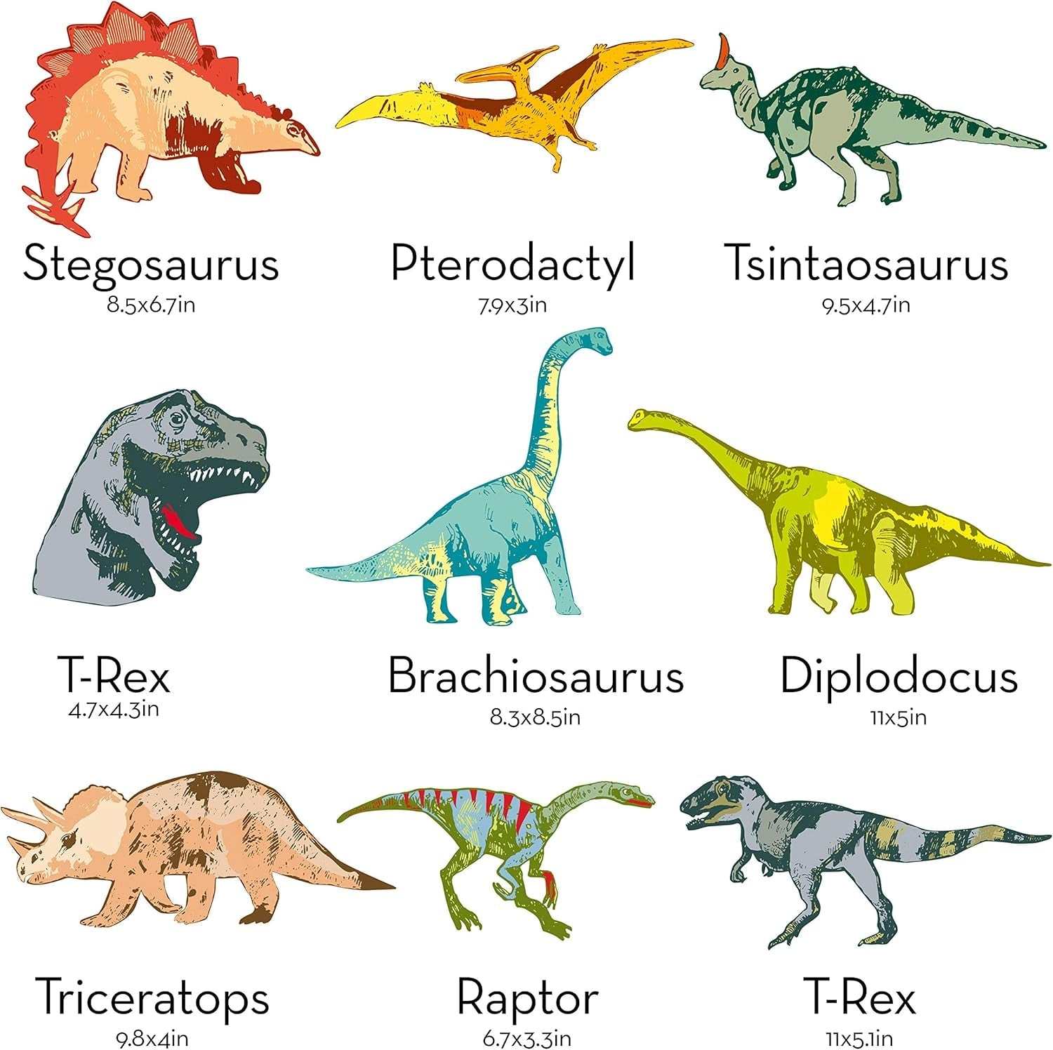 Glow in the Dark Dinosaur Wall Decals