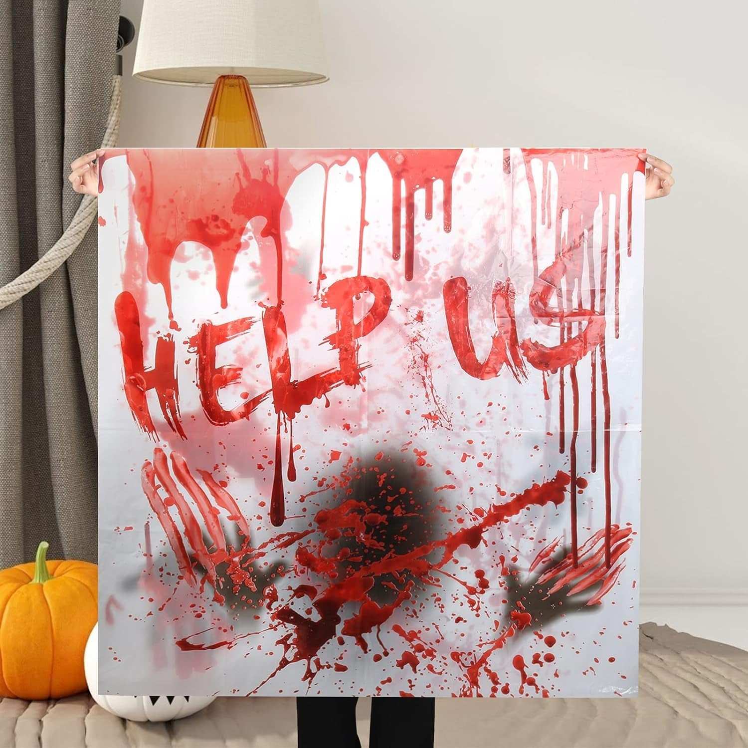 7Pcs Halloween Window Door Decoration Covers Set