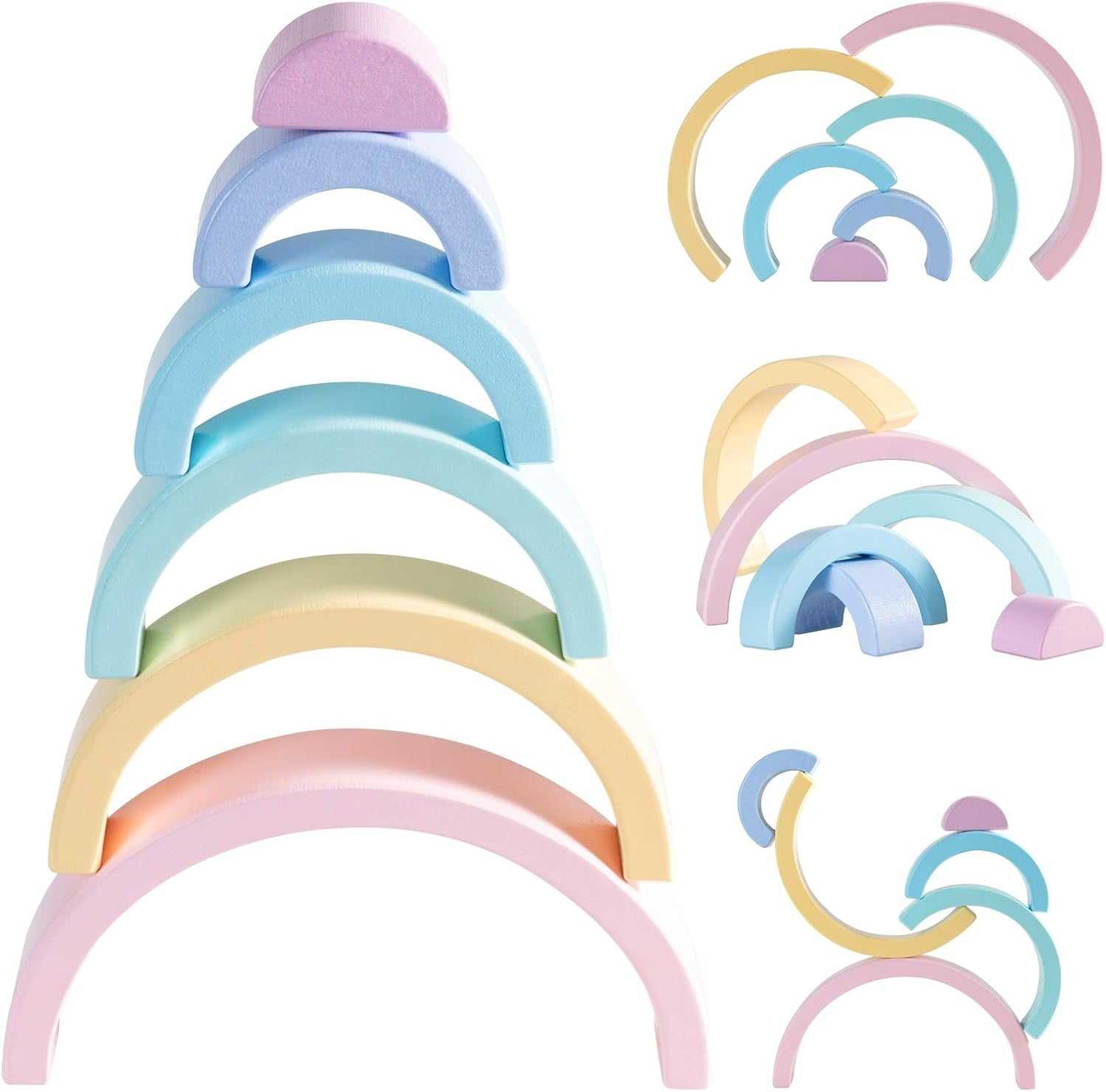Wooden Rainbow Small Stacker