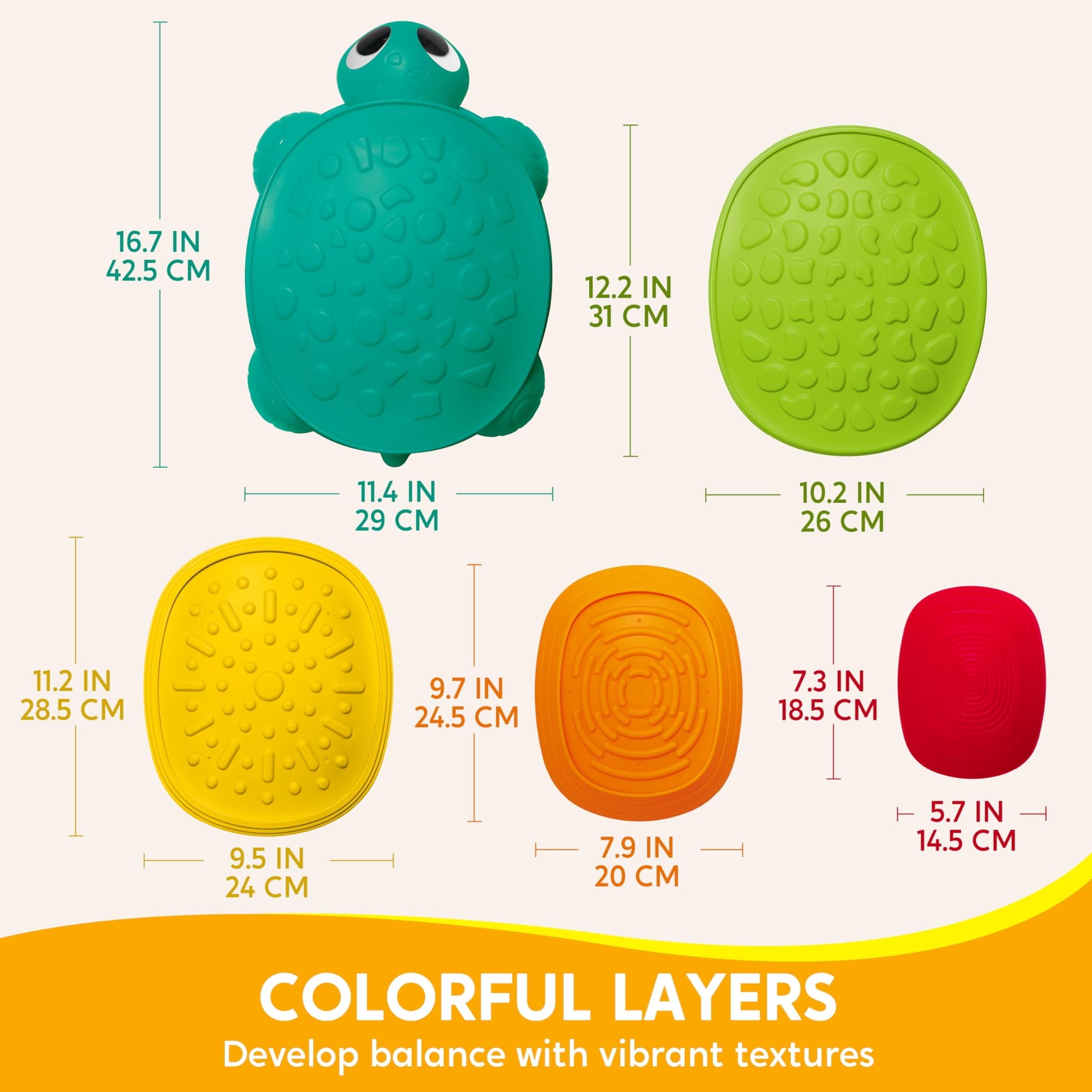 5 Pack Turtle Balance Stepping Stones