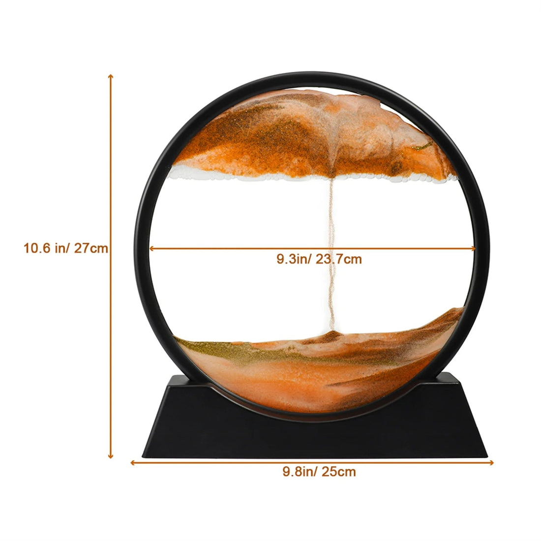 Large Round Moving Sand Art Frame