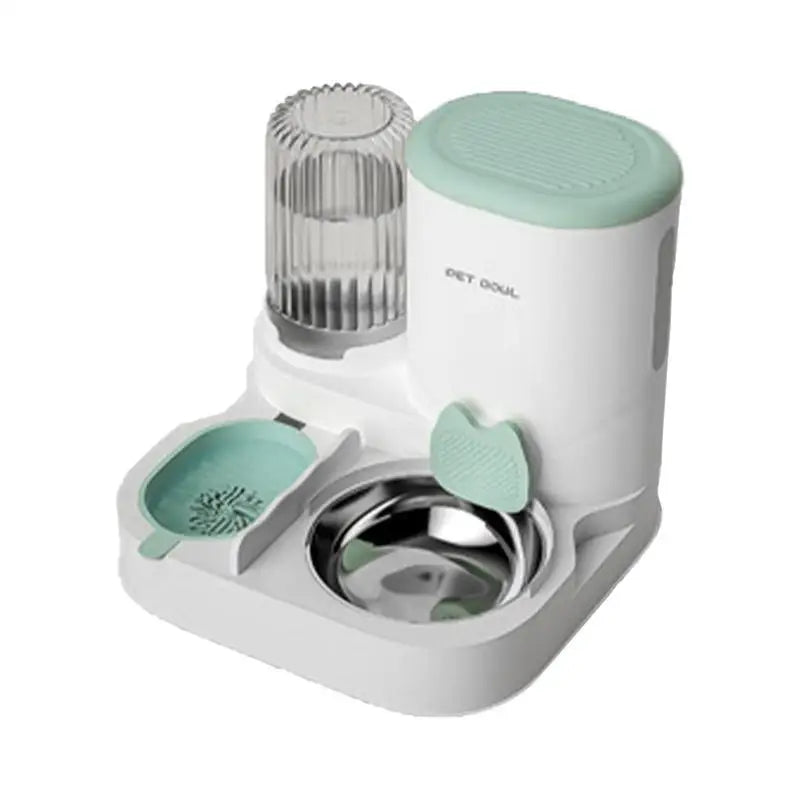 Feeder and Water Dispenser Set Dog Automatic Food Water Dispenser Kit Large Capacity Pet Feeding Station for Cats Dogs Rabbits