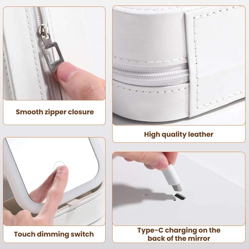 Makeup Bag with Led Mirror