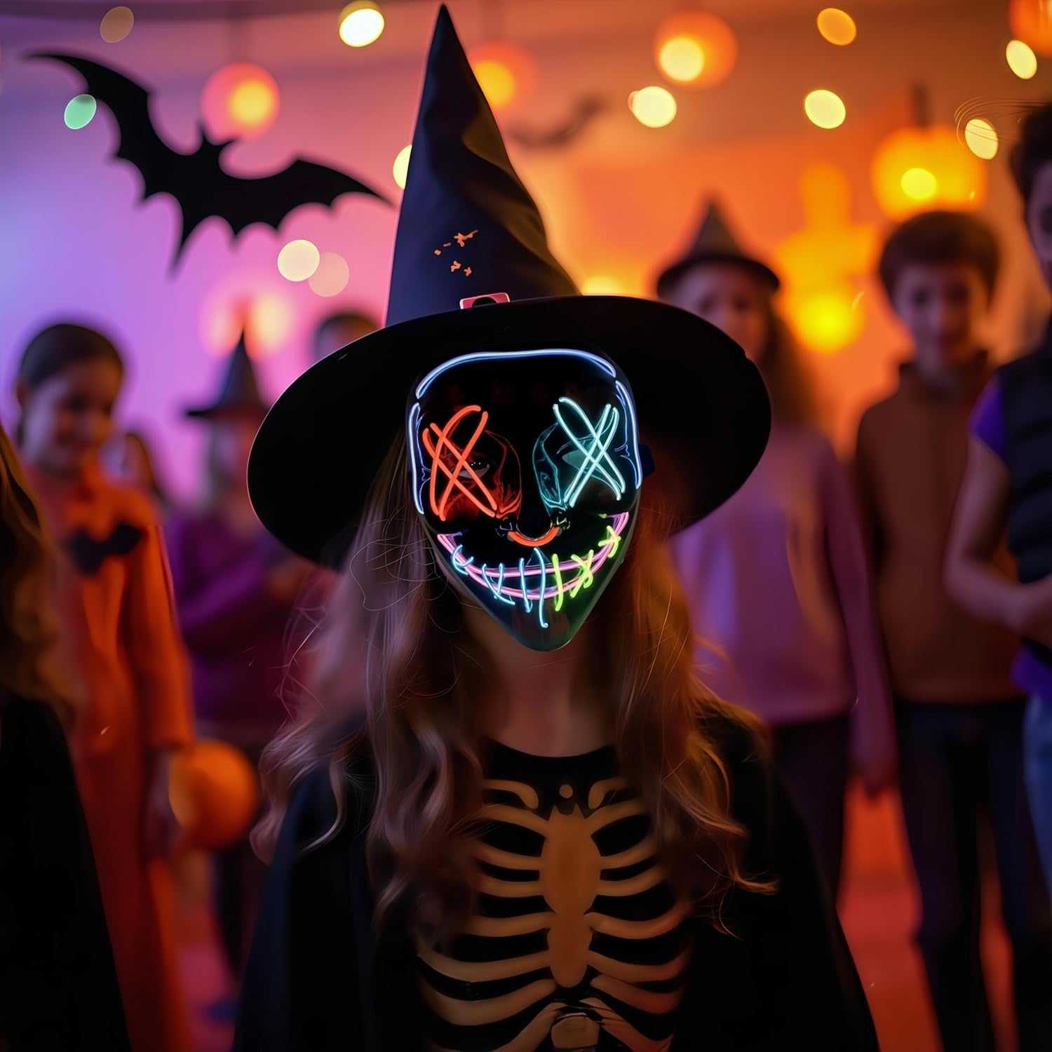 Creepy LED Halloween Mask
