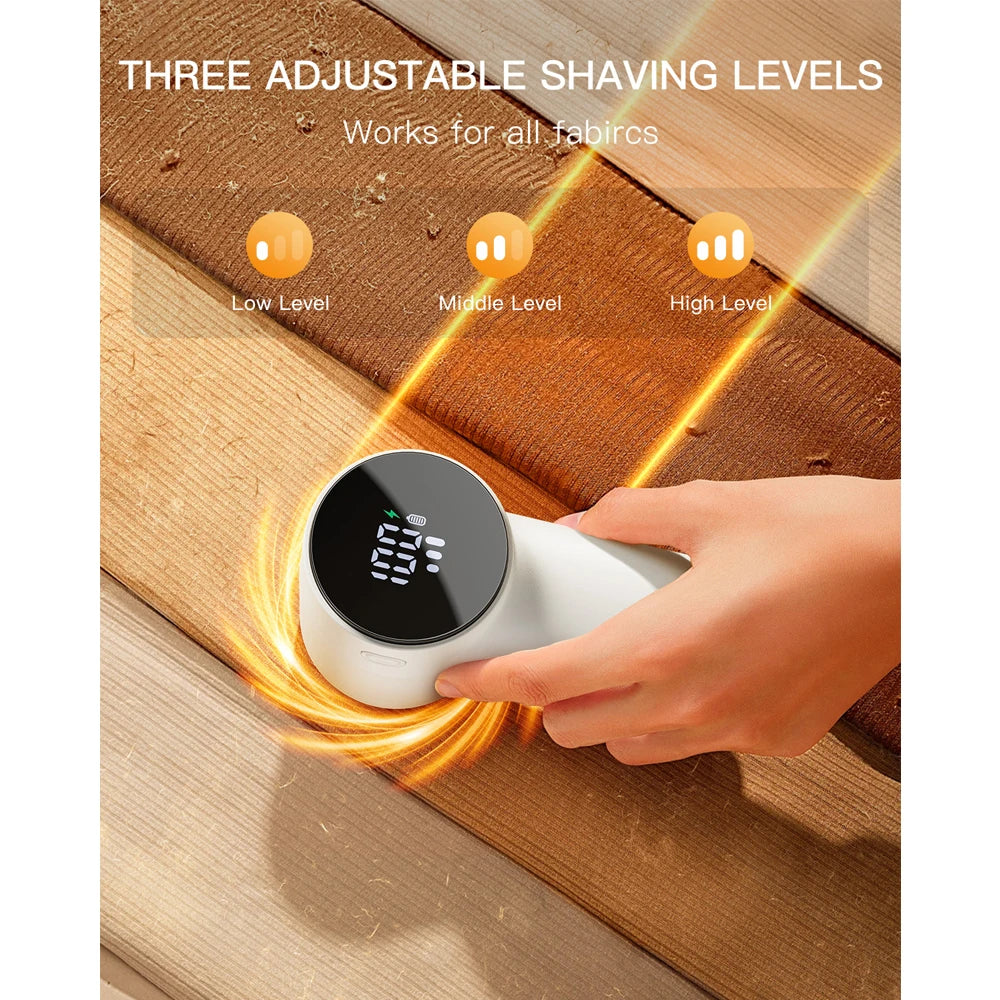 Coldsky Fabric Shaver Lint Remover 3 Speeds Rechargeable Electric Portable Sweater to Remove Pilling for Clothes Couch Blanket