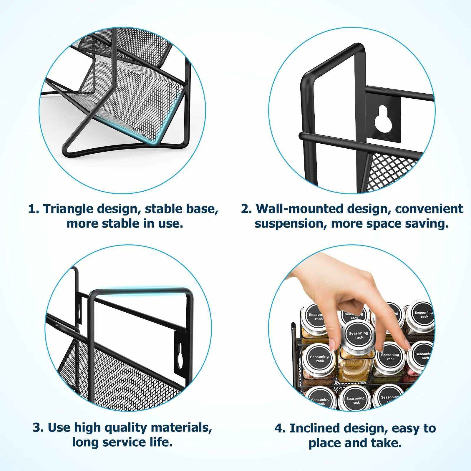 Metal Spice Organizer Rack