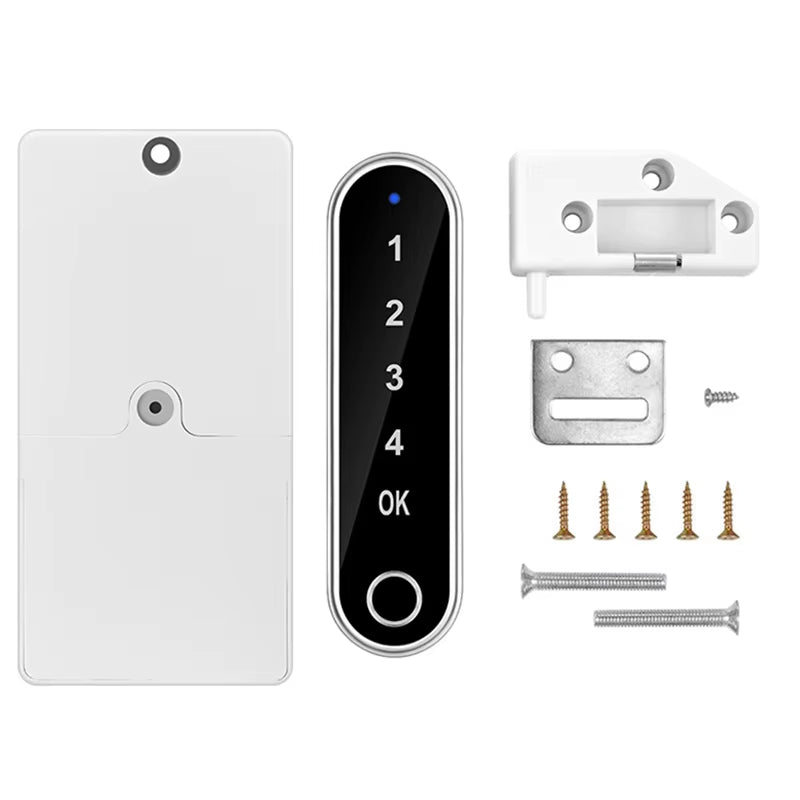 Fingerprint Smart Cabinet Lock Password Drawer Office File Smart Lock Digits Electronic Smart Door Lock AA Battery USB Backup
