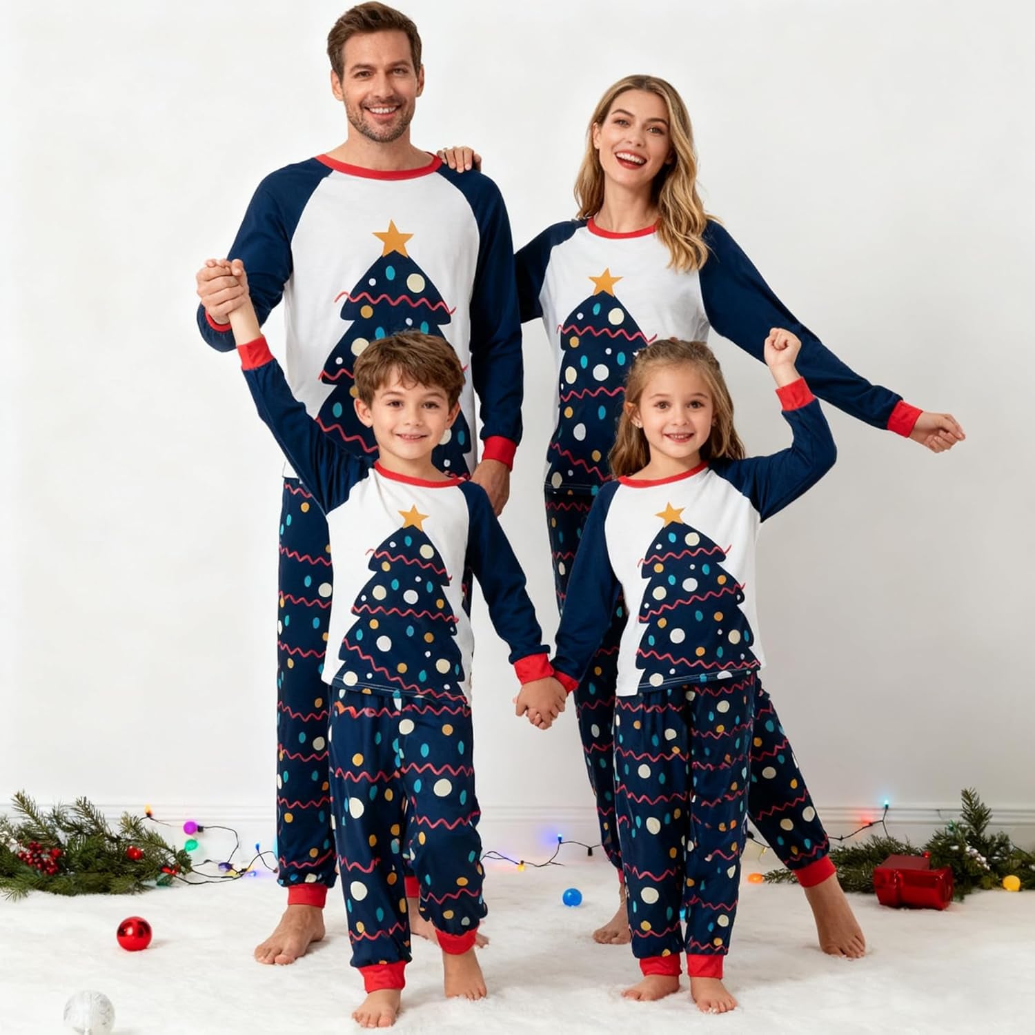 Family Christmas Pajamas Matching Pajamas for Family, Xmas Pjs Sets Holiday Sleepwear