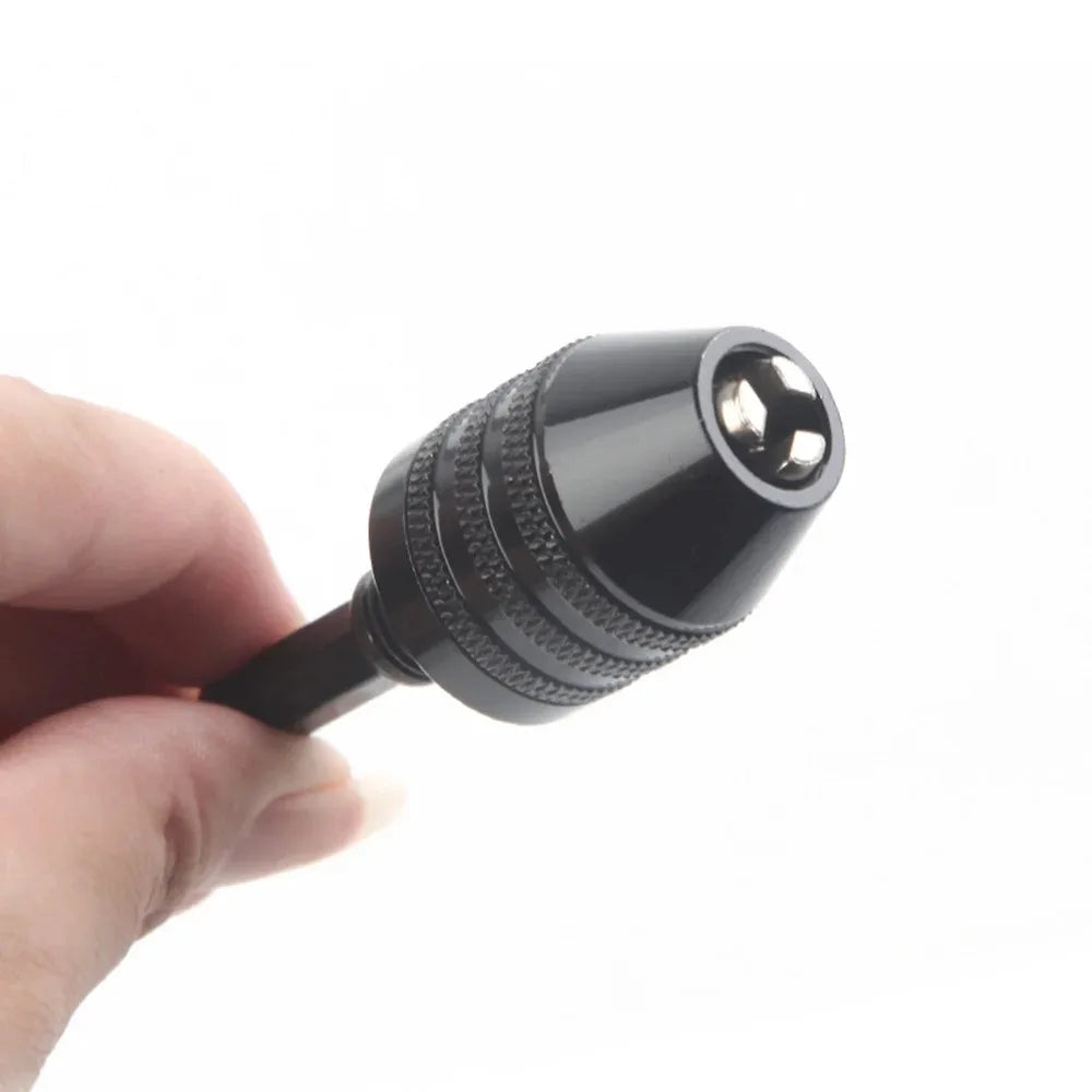 STONEGO Keyless Drill Chuck Converter 3/8"- 24UNF Thread Quick Change Adapter 1/4" Hex Shank