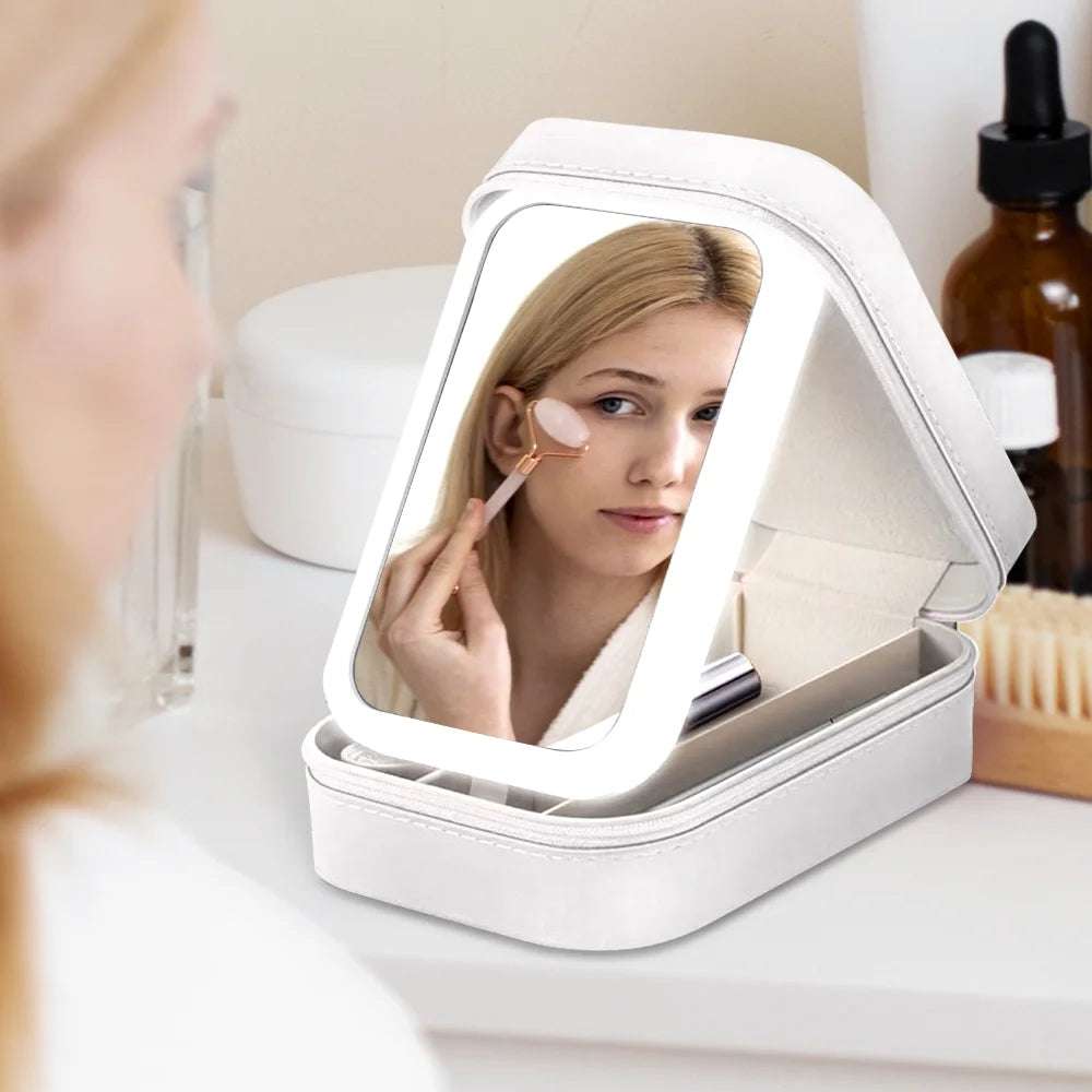 Makeup Bag with Led Mirror
