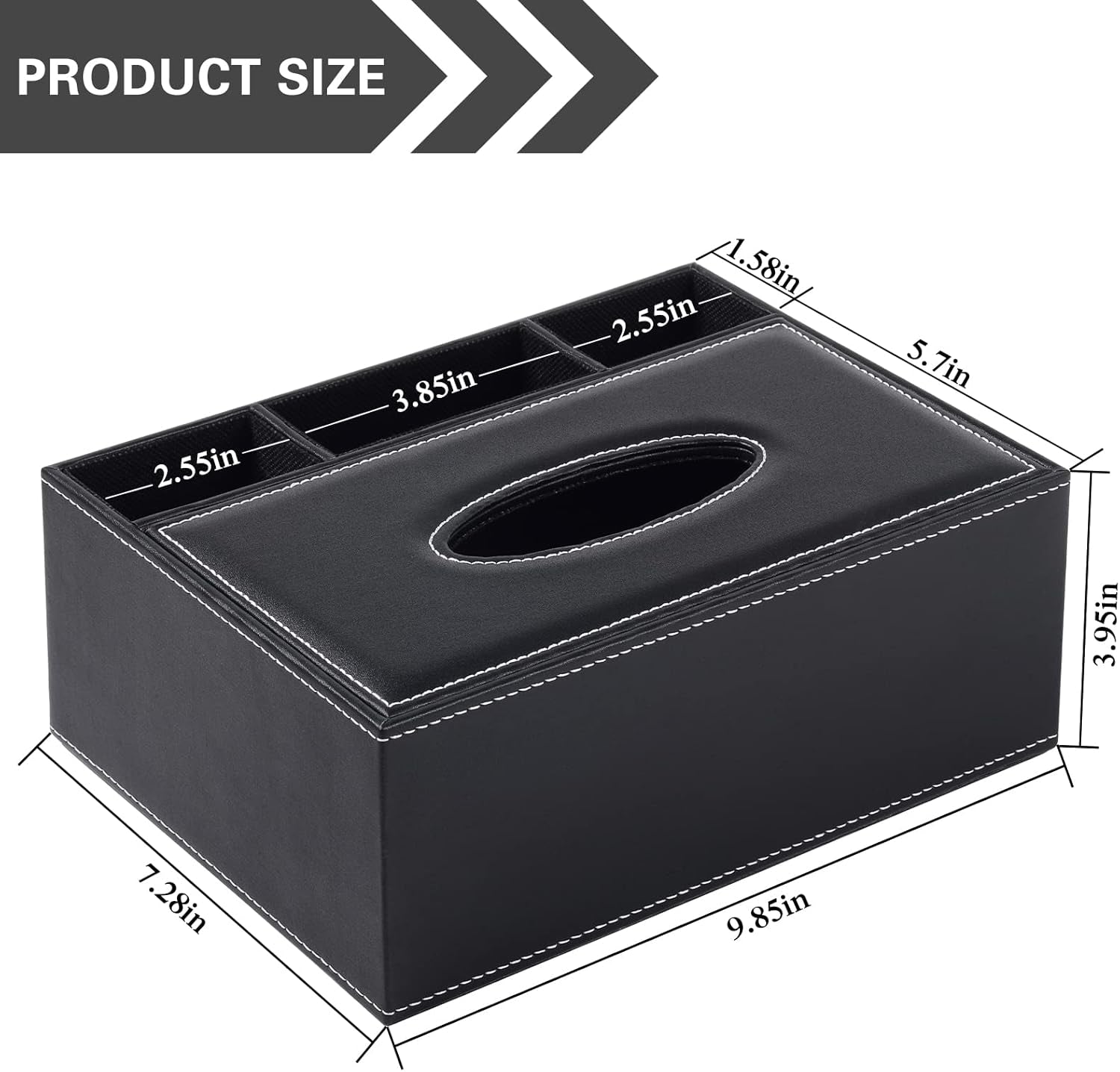 Multifunction PU Leather Tissue Box