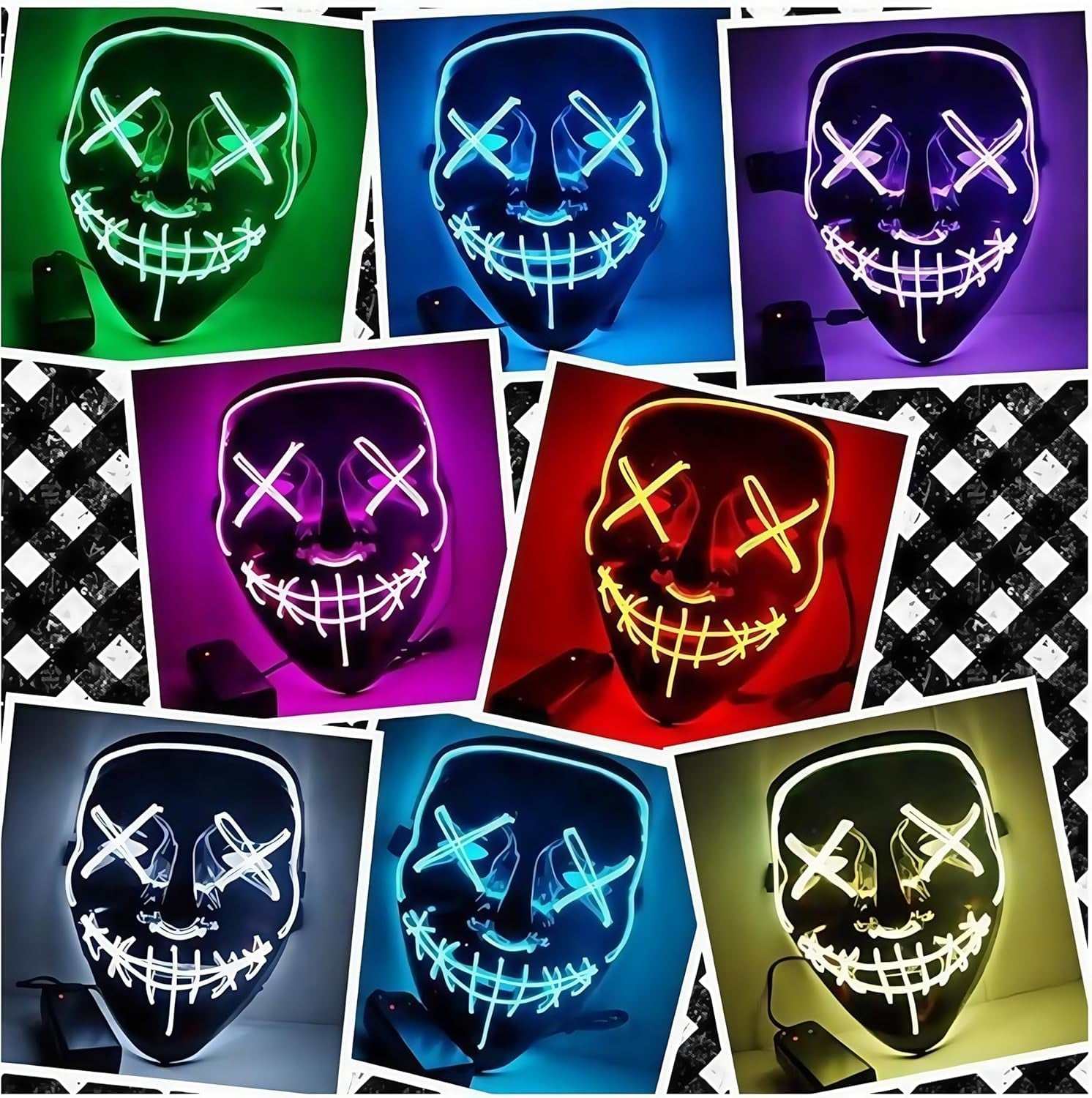 Creepy LED Halloween Mask