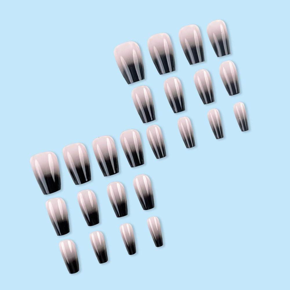 Black White Ombre Press on Nails
