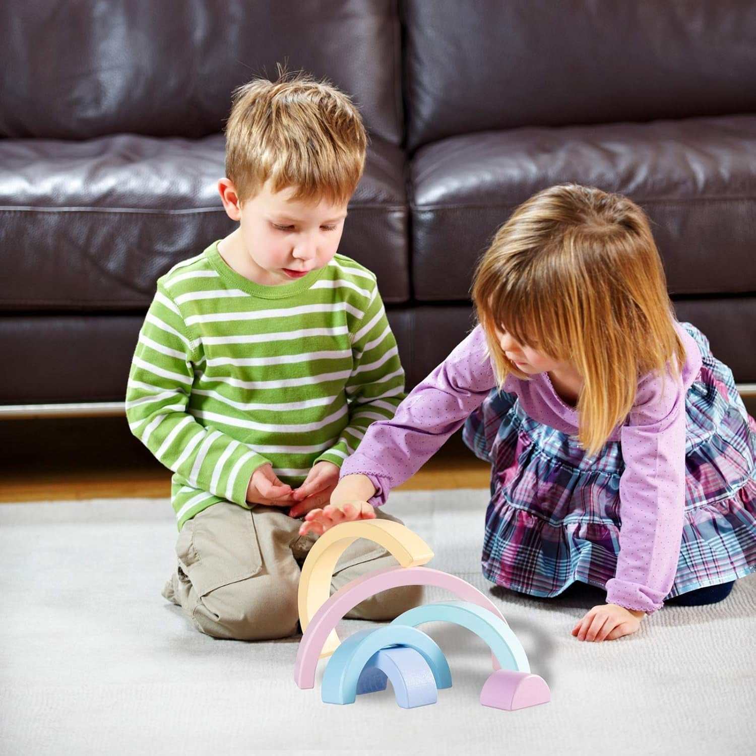 Wooden Rainbow Small Stacker