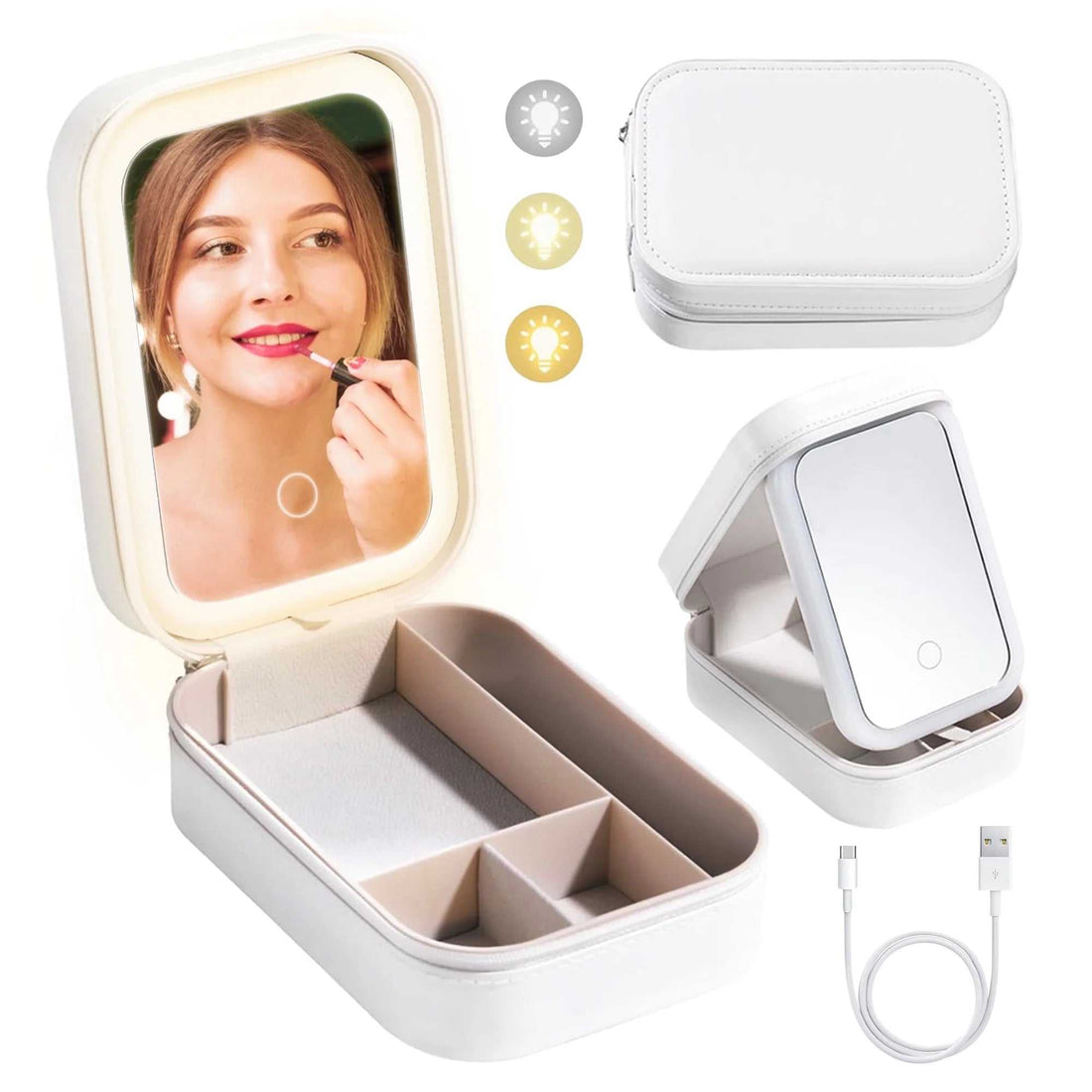 Makeup Bag with Led Mirror