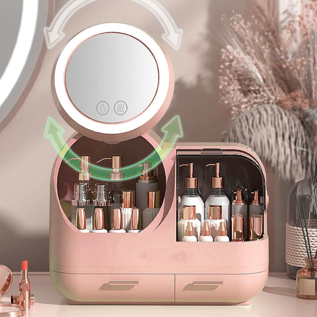Mirror Fan Makeup Case