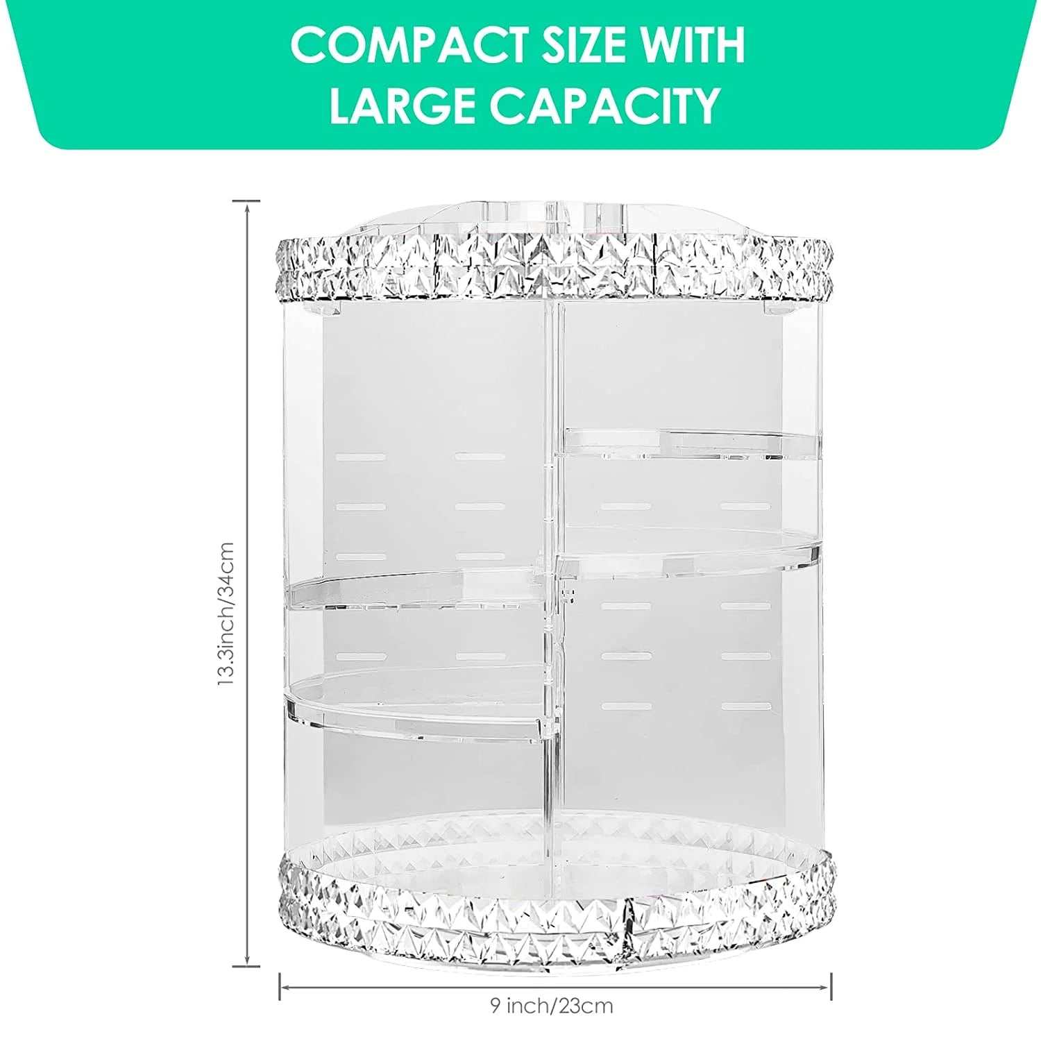 360° Rotating Makeup Organizer