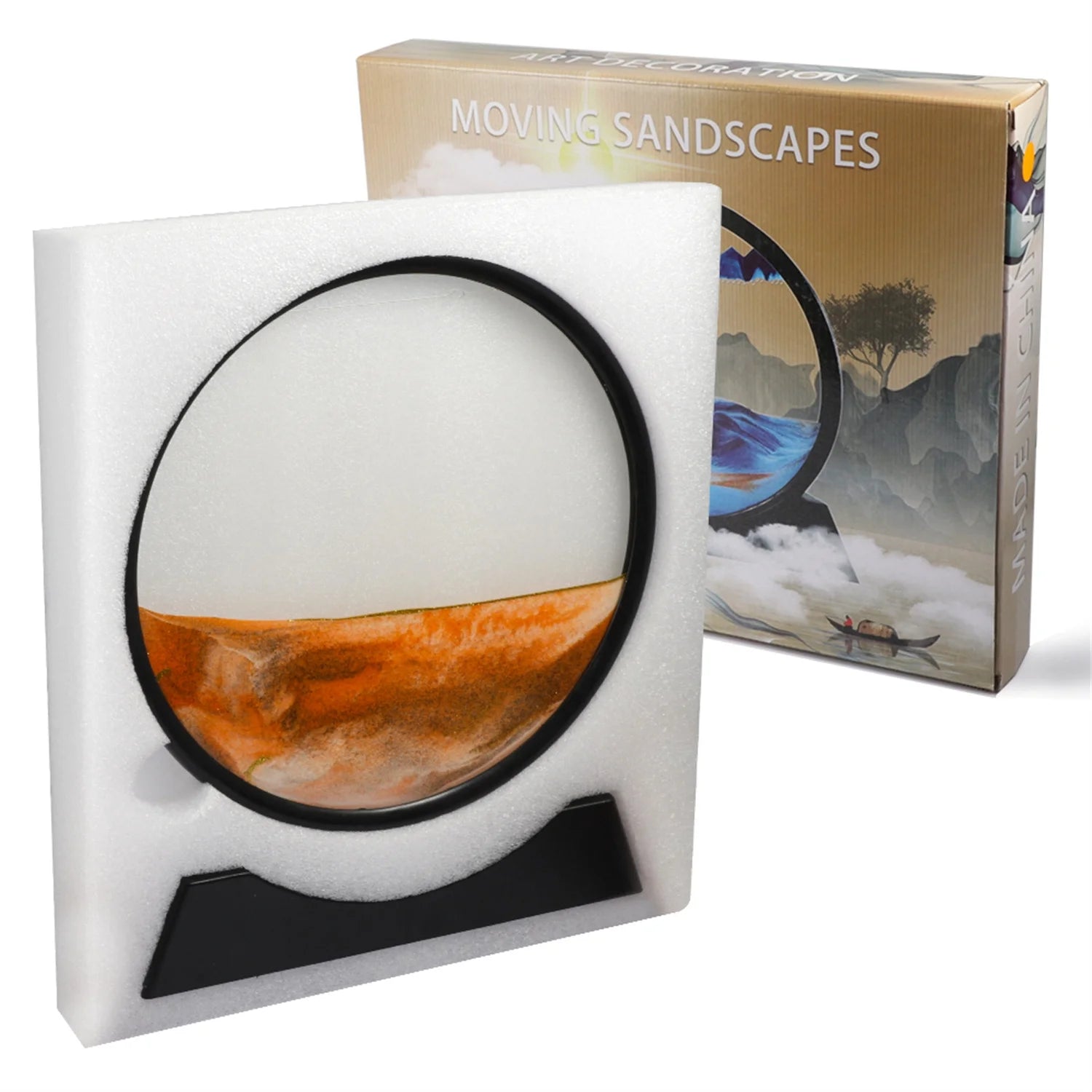 Large Round Moving Sand Art Frame