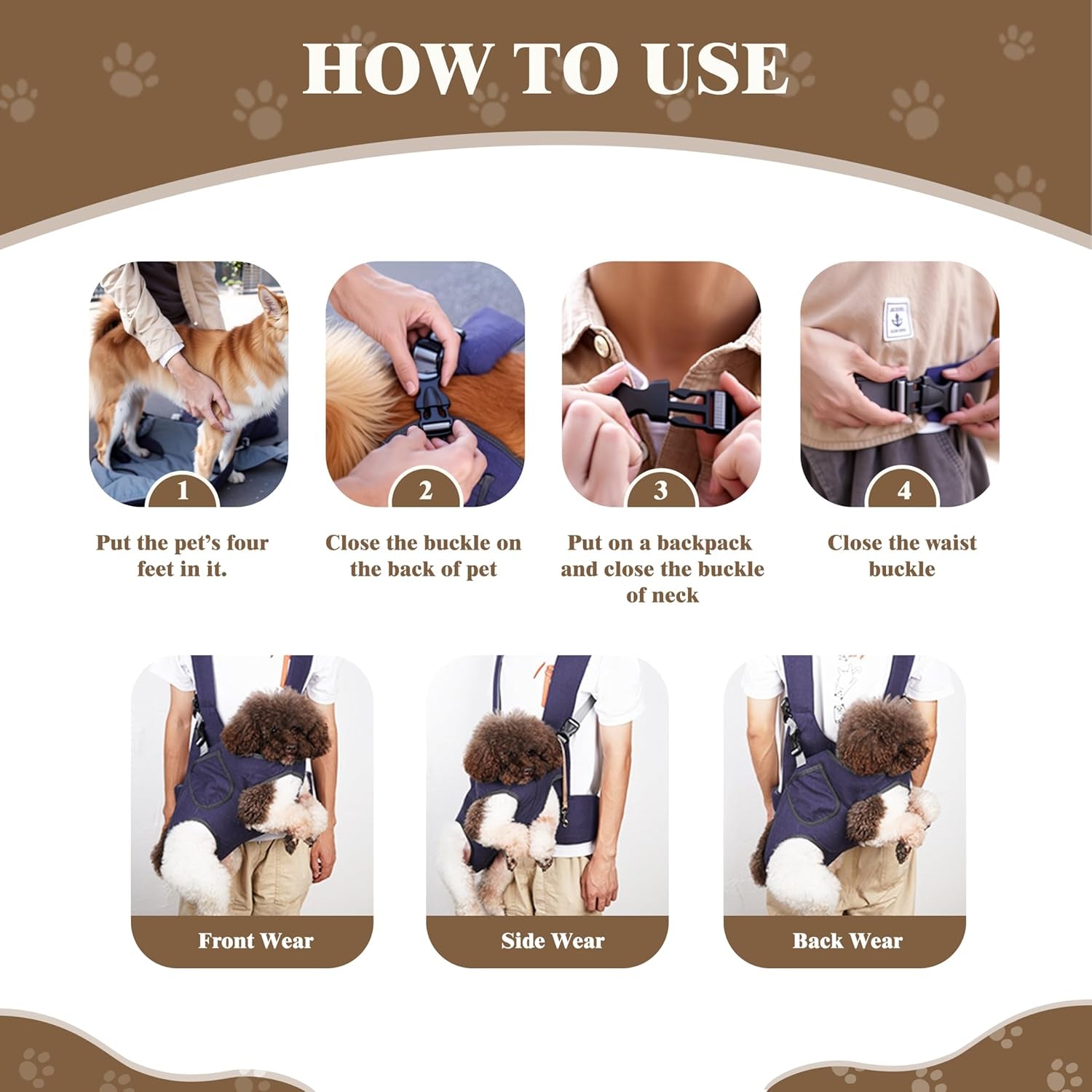 Transversal Dog Backpack