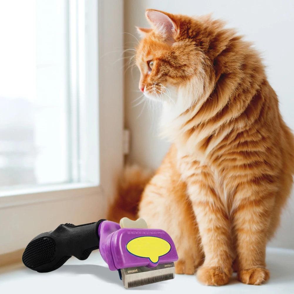 Deshedding Brush Removes Loose Hair and Tangles Self Cleaning Slicker Brush Deshedding Tool for Long Short Haired Dogs Cats