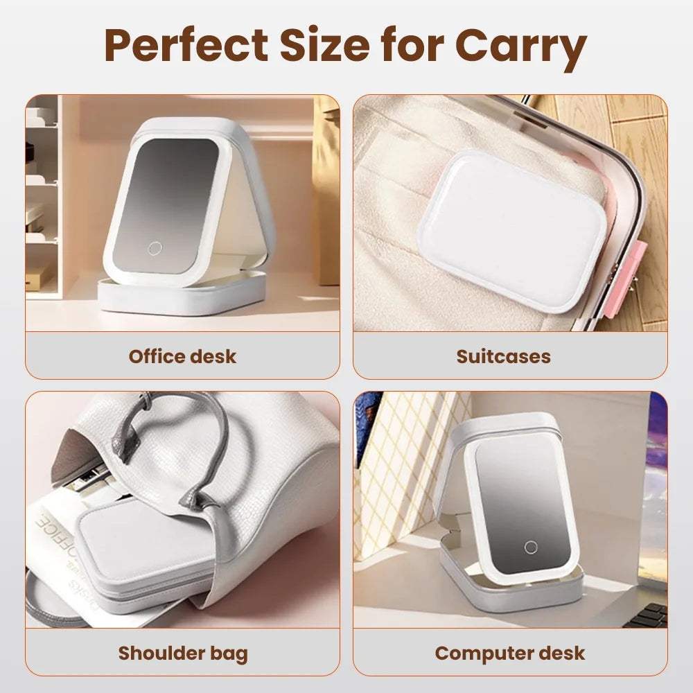 Makeup Bag with Led Mirror