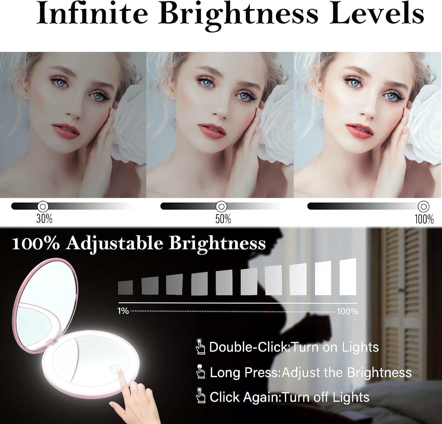 LED Compact Mirror
