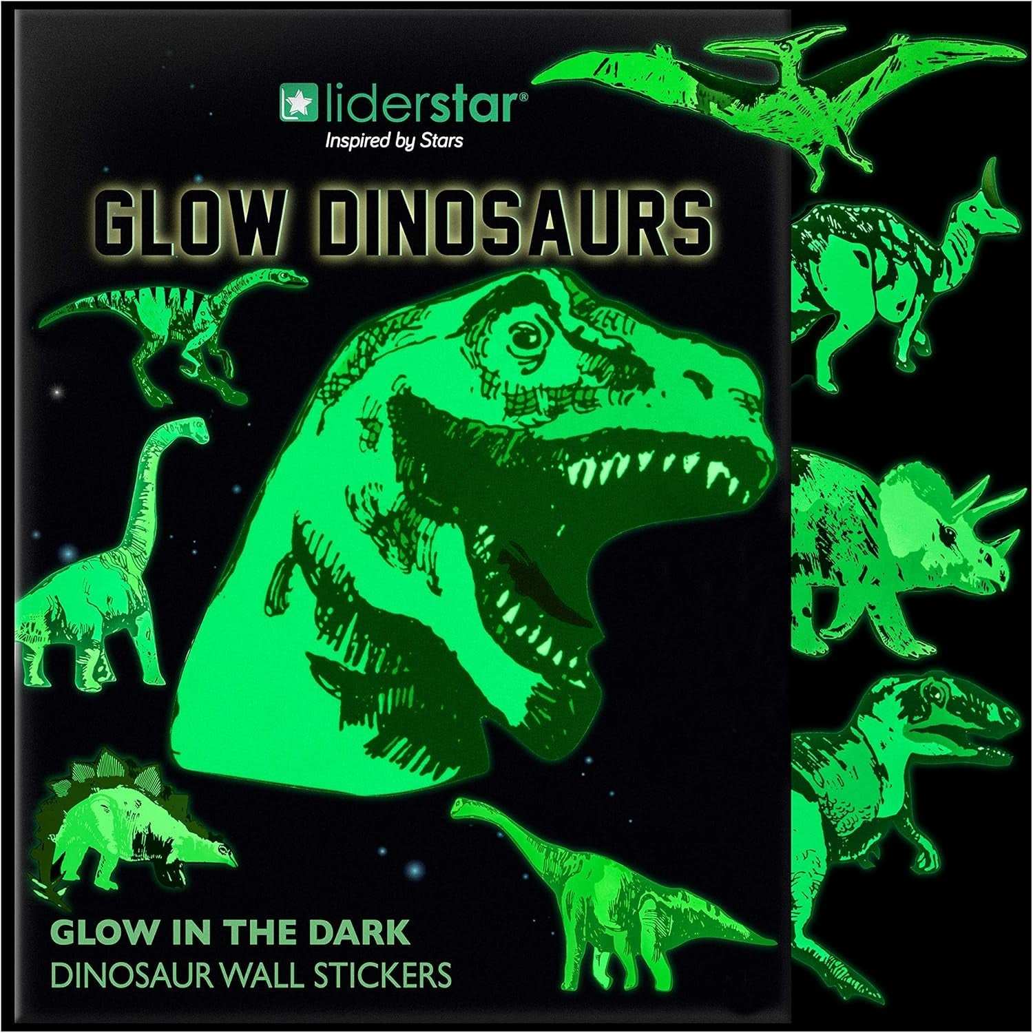 Glow in the Dark Dinosaur Wall Decals