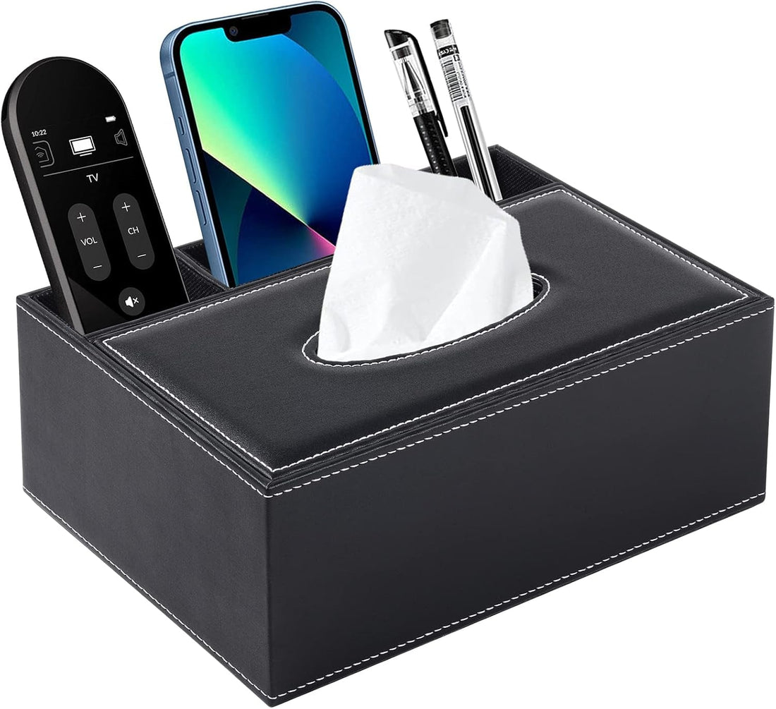 Multifunction PU Leather Tissue Box